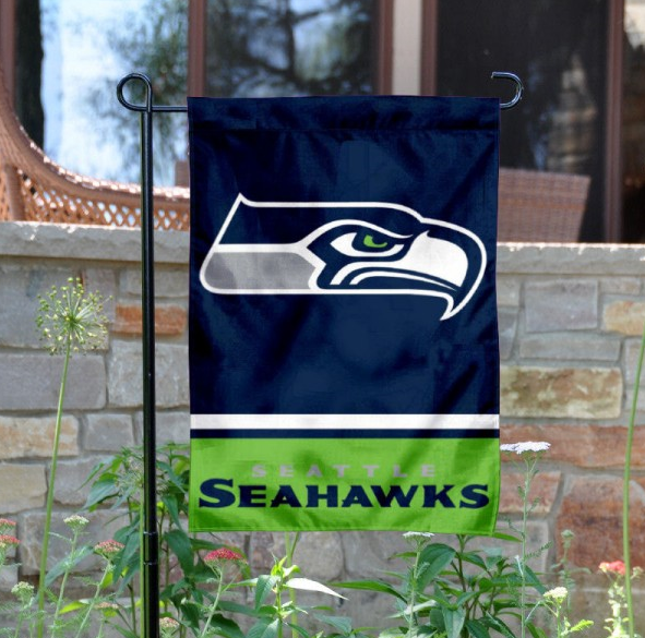 Seattle Seahawks Double-Sided Garden Flag 002 (Pls check description for details)